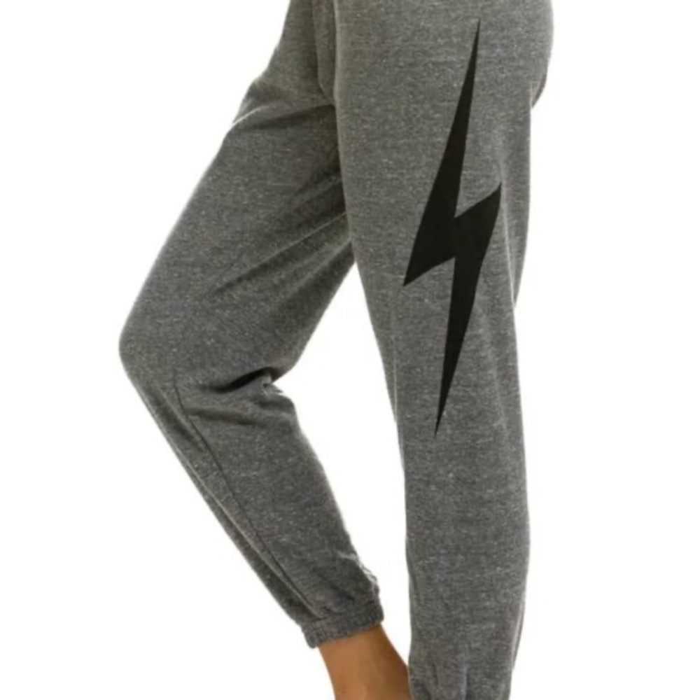 Aviator Nation BOLT SWEATPANTS - HEATHER GREY